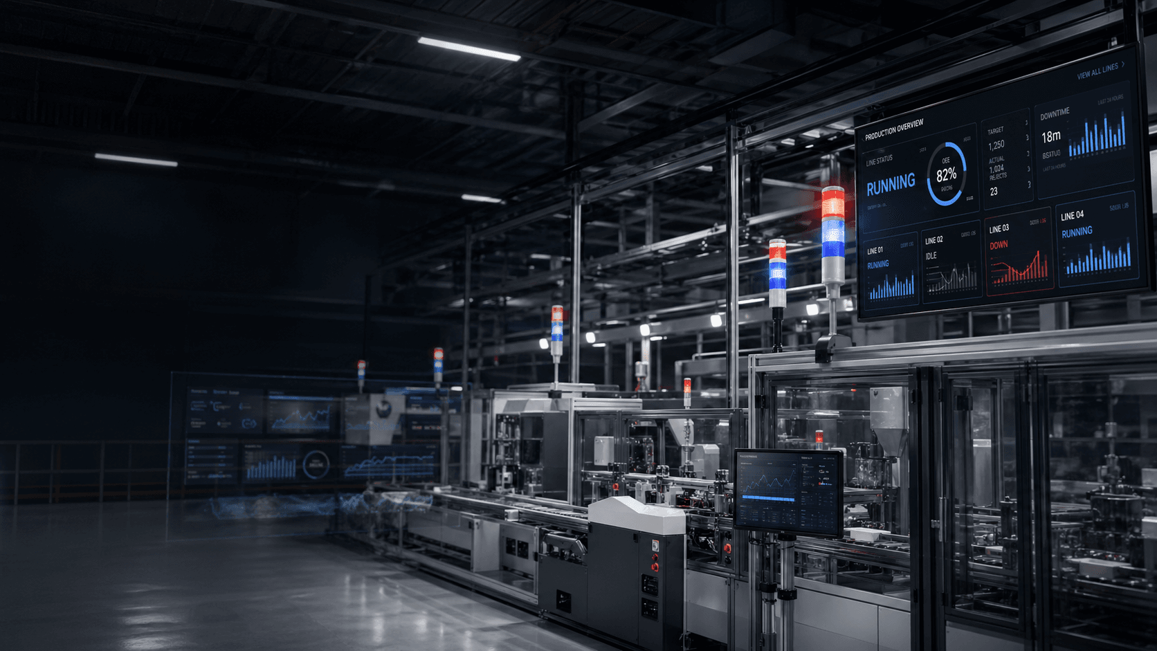 Endüstriyel elektronik pano ve LED ekran üretim alanı